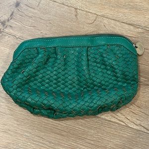 Deux Lux - Teal Cross Woven Clutch
